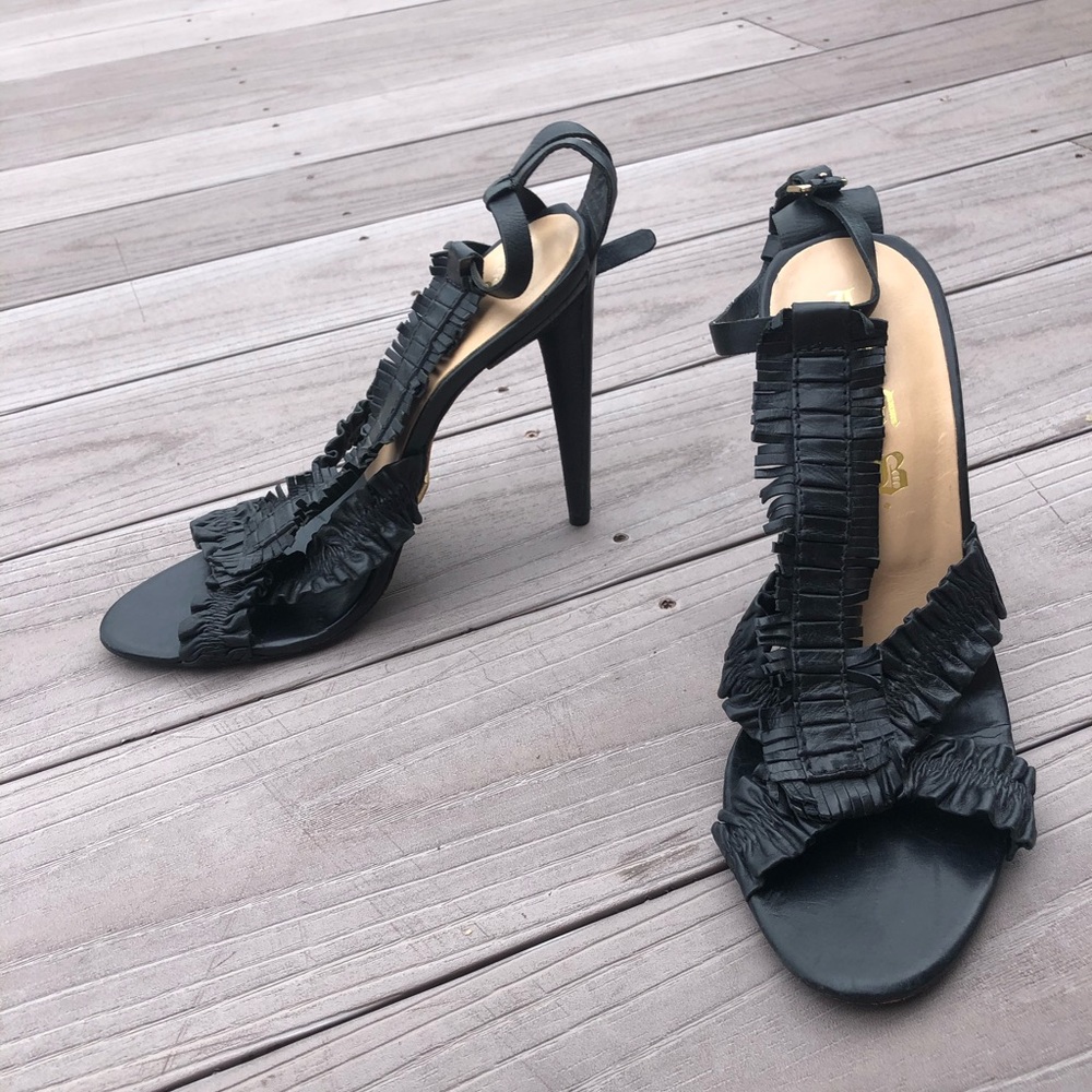 Strappy Black L.A.M.B. Heels